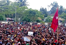 A peaceful West Papuan protest over the controversial 1962 New York Agreement 15 August 2023