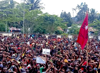 A peaceful West Papuan protest over the controversial 1962 New York Agreement 15 August 2023