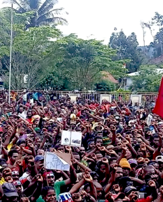 A peaceful West Papuan protest over the controversial 1962 New York Agreement 15 August 2023