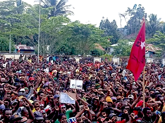 A peaceful West Papuan protest over the controversial 1962 New York Agreement 15 August 2023