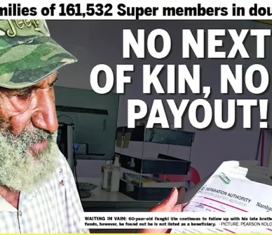 Funki Uin waiting in vain for a pension pay out