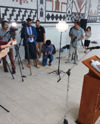 USAID launches ‘reinvigorated’ Pacific mission to help sustainability goals Dr Samantha Power giving a media conference after her speech at USP in Fiji