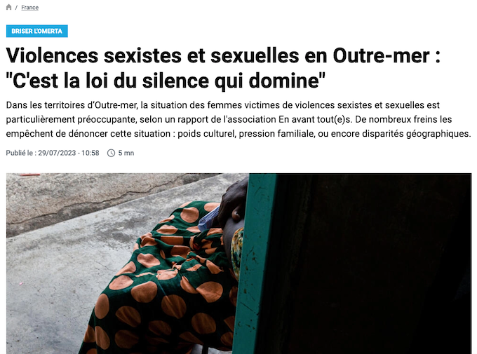 The France 24 report on the alleged Kanaky "silence" over sexual violence