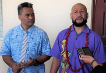 An archival photo of Lema'i Faioso Sione (left) and Malele Paulo