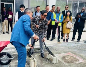 The ground-breaking ceremony for the Indonesian-funded ugrade of the VIP Lounge in Port Vila