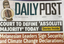 Vanuatu's two biggest stories today as presented by the Vanuatu Daily Post this morning