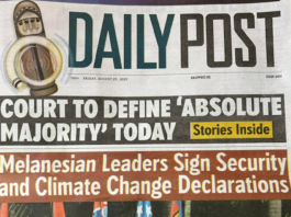 Vanuatu's two biggest stories today as presented by the Vanuatu Daily Post this morning