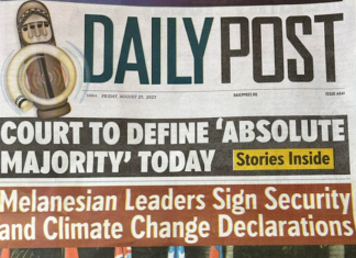 Vanuatu's two biggest stories today as presented by the Vanuatu Daily Post this morning