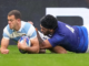 RWC2023: Boffelli lifts Pumas to win as Manu Samoa rues lost chances Argentina's wing Emiliano Boffelli (left) scores a try in WRC2023