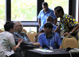 Members of the Indonesian delegation at the Melanesian Leaders' Summit pre-meeting of the Foreign Ministers' in Port Vila last month