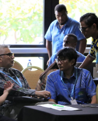 Members of the Indonesian delegation at the Melanesian Leaders' Summit pre-meeting of the Foreign Ministers' in Port Vila last month