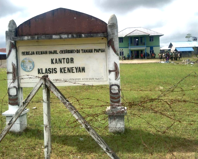 The local head office of the Papuan Tabernacle Church (Kingmi Papua) in the town of Kenyam