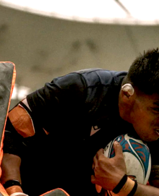 Manu Samoa training ahead of their game against the Pumas
