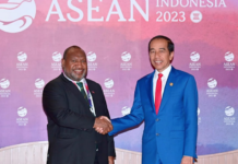 PNG Prime Minister James Marape meets Indonesian President Joko Widodo