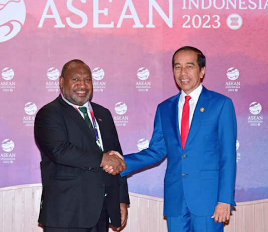 PNG Prime Minister James Marape meets Indonesian President Joko Widodo