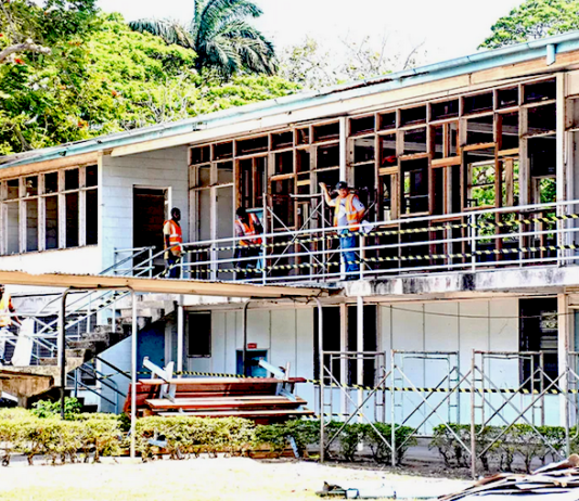 The male dormitory under renovation in UPNG's School of Medicine and Health Science