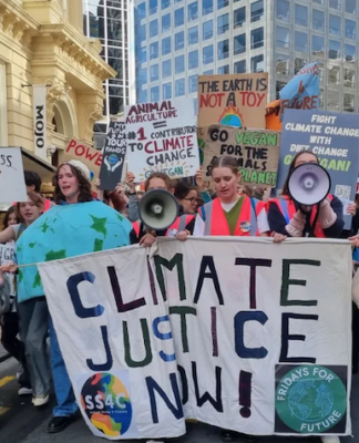 Climate protesters in Wellington in May