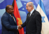 PNG Prime Minister James Marape (left) greets Israeli Prime Minister Benjamin Netanyahu in Jerusalem