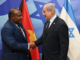 PNG Prime Minister James Marape (left) greets Israeli Prime Minister Benjamin Netanyahu in Jerusalem