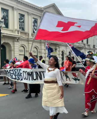 Pacific community members parade through Oamaru