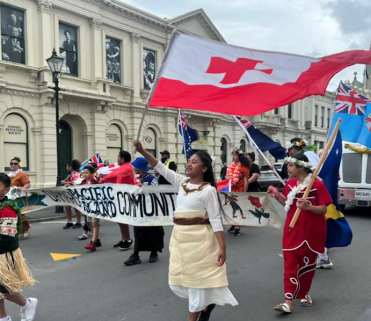 Pacific community members parade through Oamaru