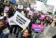 Protesters march to Parliament today in a demonstration organised by a diverse range of New Zealand groups