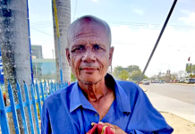 Homeless Raymond Green and his worldly possessions