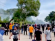 Traditional landowners in Rempang pictured after clashing with Indonesian security forces