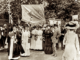 NZ women suffragettes marching in 1893