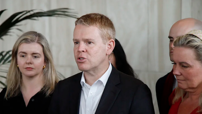 Labour leader Chris Hipkins on the campaign trail