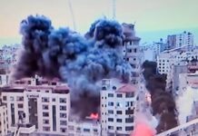 Israeli strikes on Gaza in retaliation to the surprise Hamas attacks