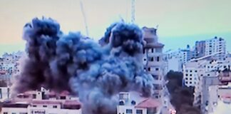Israeli strikes on Gaza in retaliation to the surprise Hamas attacks