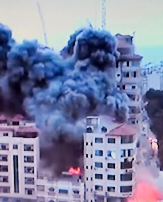 Israeli strikes on Gaza in retaliation to the surprise Hamas attacks