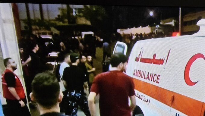 A Gaza ambulance . . . a besieged city and its hospitals overwhelmed by the continuous Israeli bombing