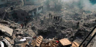 Gaza on Day 7 of the indiscriminate Israeli bombing of civilians by Israel