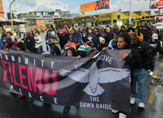 The Savali ole Filemu march on Auckland's Ponsonby Road