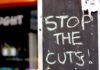 "Stop the cuts"