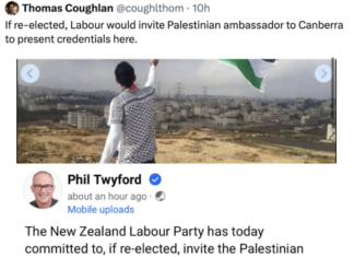 If re-elected, Labour would invite the Palestinian Ambassador