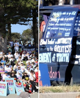 ‘No’ to Australia’s indigenous Voice – a devastating wake-up call for resistance to colonialism Australia's The Voice vote . . . passionate supporters for both the "yes" and "no" camps