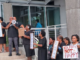 University of the South Pacific protesting in black