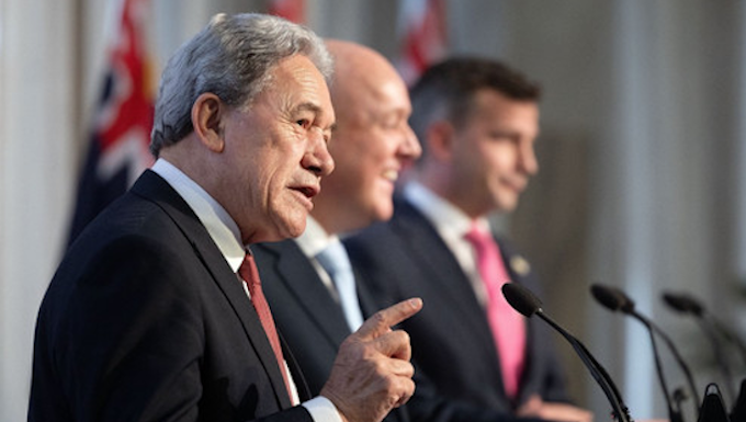 IFJ condemns deputy PM’s comments as threat to NZ press freedom NZ's Deputy Prime Minister Winston Peters attends a media conference at Parliament in Wellington