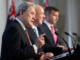 NZ's Deputy Prime Minister Winston Peters attends a media conference at Parliament in Wellington