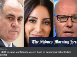 The Sydney Morning Herald's coverage of the Israel bias furore today