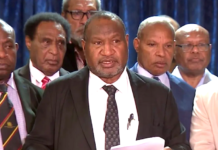 PNG Prime Minister James Marape and ministers