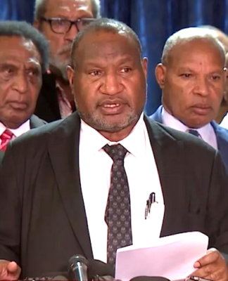 PNG Prime Minister James Marape and ministers