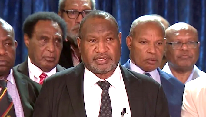 PNG Prime Minister James Marape and ministers