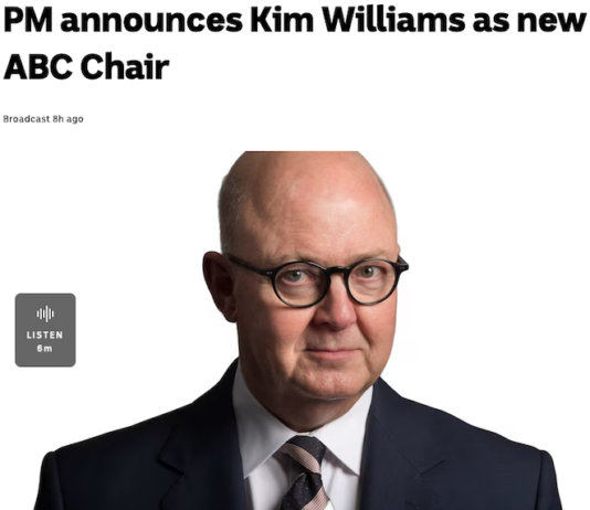 ABC's new chair Kim Williams