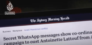 Leaked messages from a WhatsApp group called "Lawyers for Israel"