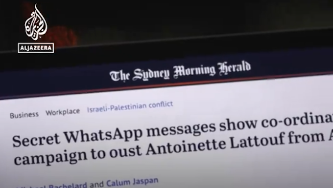 Leaked messages from a WhatsApp group called "Lawyers for Israel"