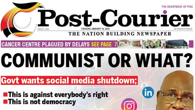 How the PNG Post-Courier reported the social media threat